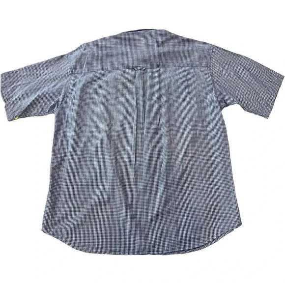 Columbia Sportswear Men's Blue Checkered Short Sleeve Button Down Shirt -‎ Large - Picture 3 of 5